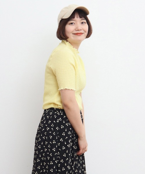 CHILD WOMAN tシャツ オーガニックブルーゼ メロー配色半袖プル