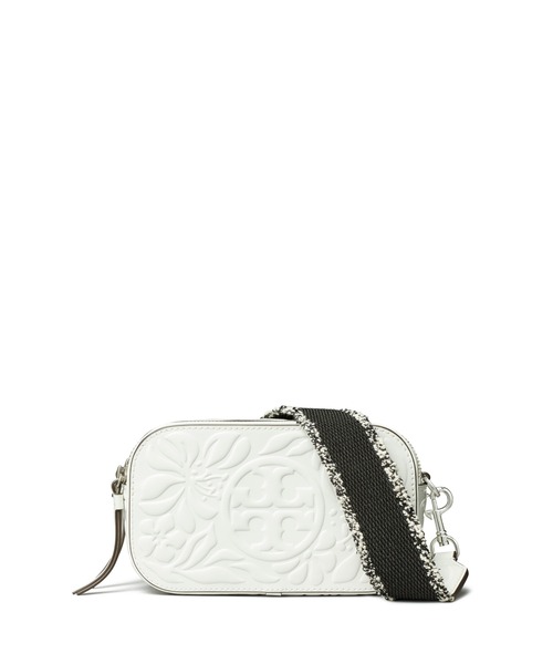 TORY BURCH ショルダーバッグ バッグ ミラー フローラルエンボス
