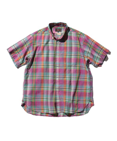 beams+ マドラスチェックシャツ クラシックフィット BEAMS+ シャツ マドラスチェック ボタンダウン S/S クラシック