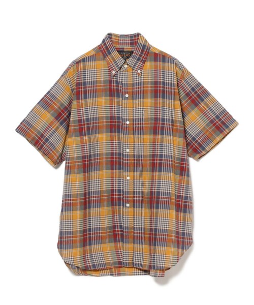 beams+ マドラスチェックシャツ クラシックフィット BEAMS+ シャツ マドラスチェック ボタンダウン S/S クラシック