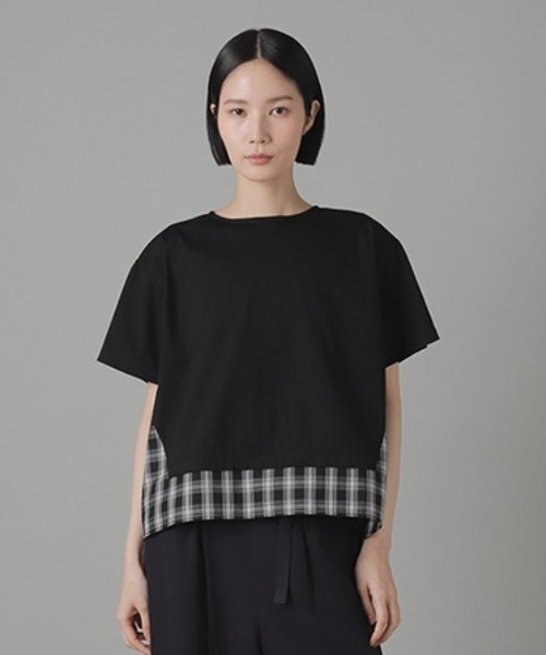 tシャツ チェックドッキングジャージィー / Tシャツ / S レディース