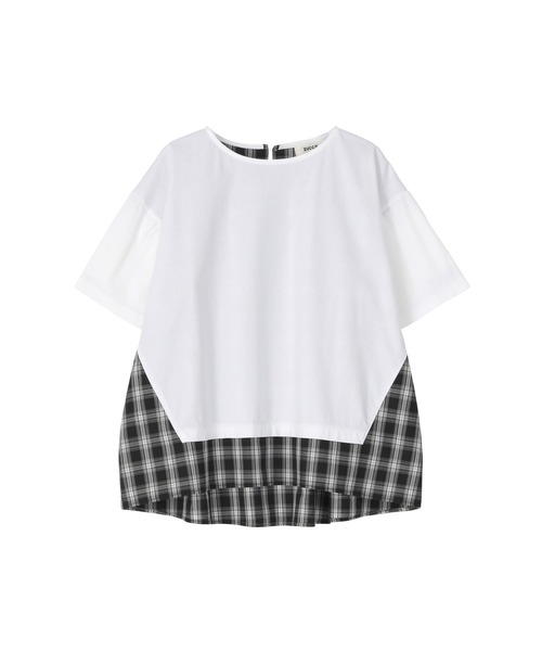 ZUCCa tシャツ チェックドッキングジャージィー / Tシャツ S