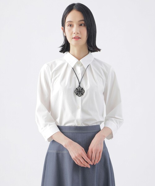 ブラウス シャツ 「接触冷感」「UV対策」「ウォッシャブル」ファンクションタイプライターシャツブラウス レディース