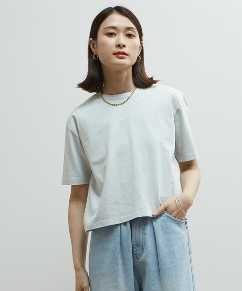 SOFFITTO（ソフィット） tシャツ 製品染コンパクトロゴ入りTシャツ