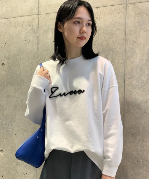 「ZUCCa」 スウェットカットソー M size ホワイト レディース ZUCCa 「ZUCCa」 スウェットカットソー M size ホワイト