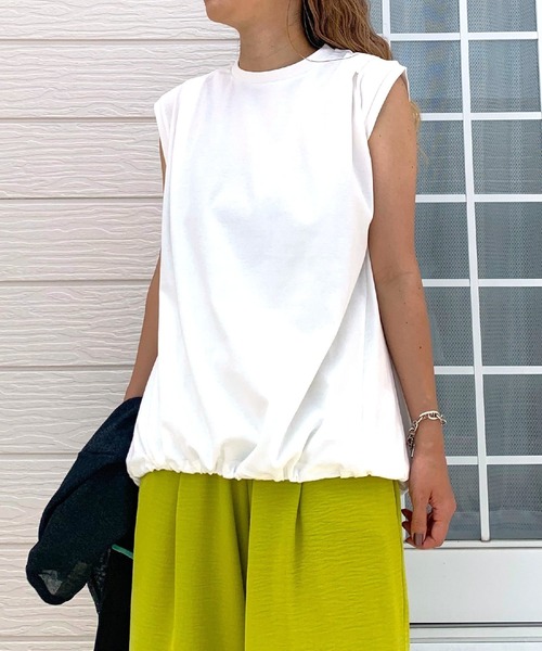 tシャツ 裾バルーンフレンチプルオーバー レディース
