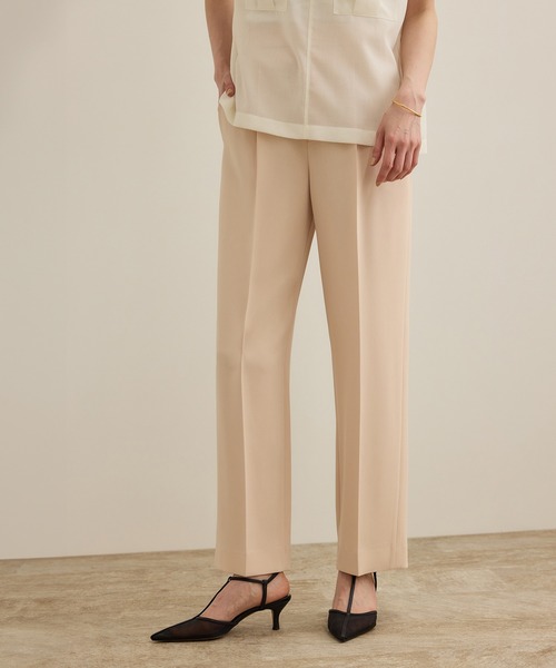 ロペ（ROPE’）/【洗える】ダブルクロステーパードパンツ（美人パンツ） ROPE'（ロペ） パンツ 「洗える」ダブルクロステーパードパンツ（美人
