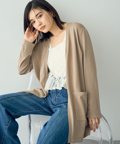 YECCA VECCA キャミソール チュールバテンレースオーバーキャミ