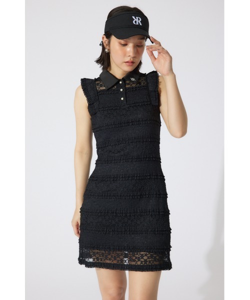 美品　リエンダゴルフ　ワンピース　総ロゴ RIENDA GOLF（リエンダ ゴルフ） ワンピース 「RIENDA GOLF」カット