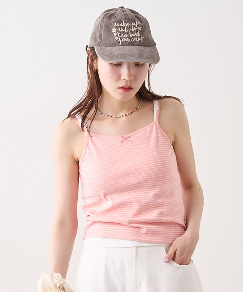 w closet キャミソール ボーダーレースキャミ : ZOZOTOWN Yahoo