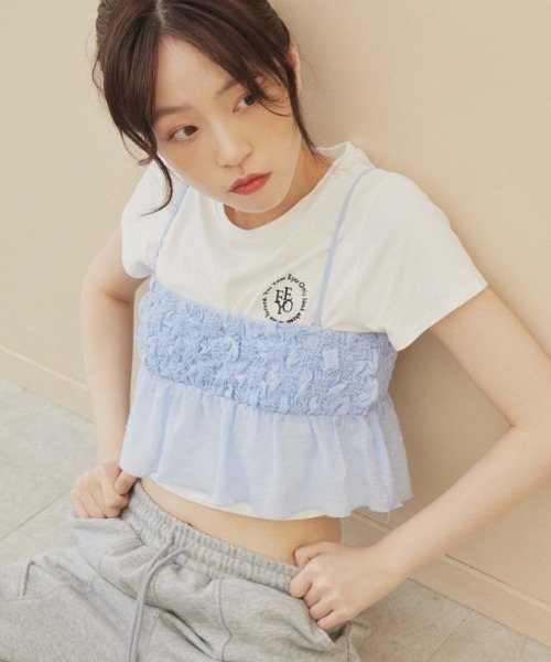 archives（アルシーヴ） tシャツ 半袖 チョーカー付刺繍チビTee 
