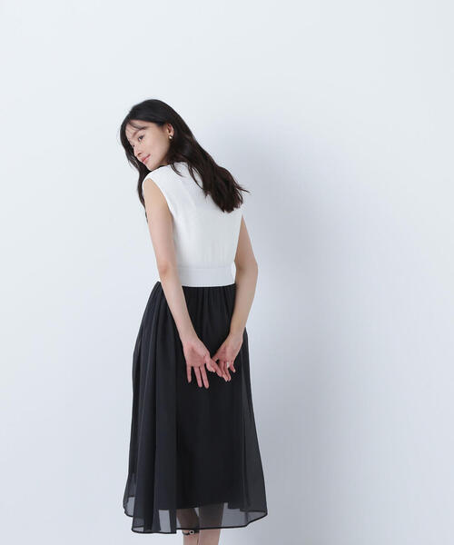 NATURAL BEAUTY BASIC ワンピース ツイードニットベスト