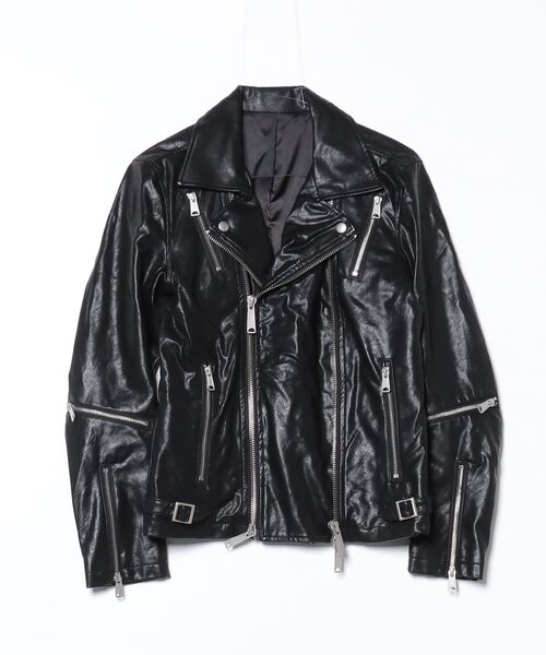 NO ID.（ノーアイディー） ライダースジャケット 1 ブラック メンズ