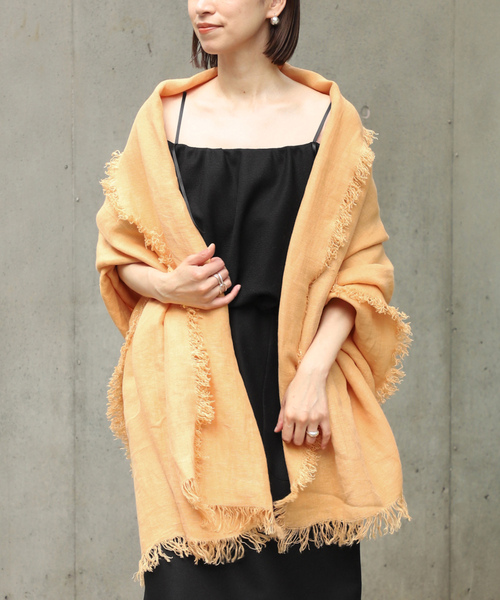 「ASAUCE MELER」 ストール FREE イエロー レディース_画像2