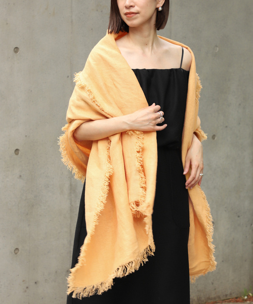 「ASAUCE MELER」 ストール FREE イエロー レディース_画像3