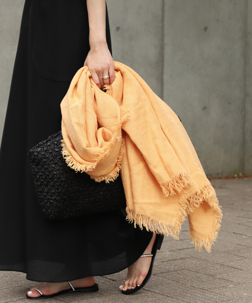 「ASAUCE MELER」 ストール FREE イエロー レディース_画像7