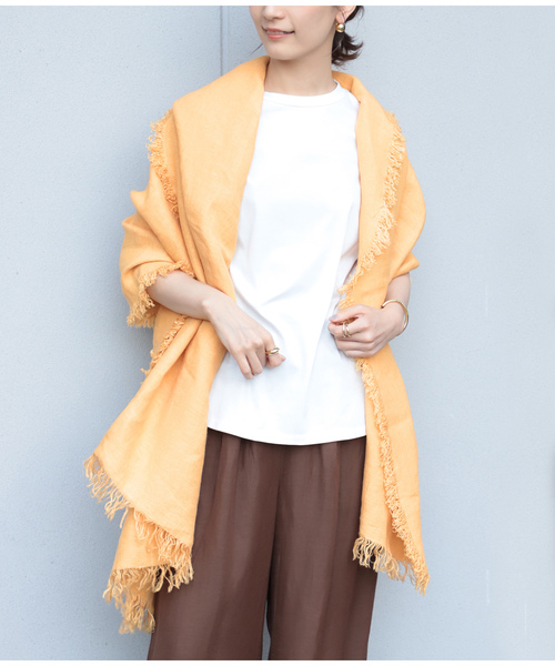 「ASAUCE MELER」 ストール FREE イエロー レディース_画像8