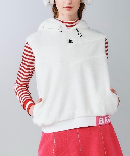 アルチビオ シルバー イエロー フード付き ベスト archivio