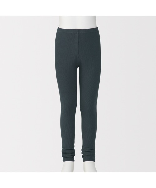 無印良品（MUJI） レギンス スパッツ キッズ ストレッチリブ編み