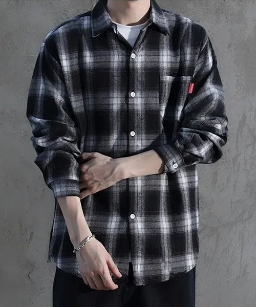 B.I.D. シャツ 「Bz」オンブレチェックシャツ メンズ レディース