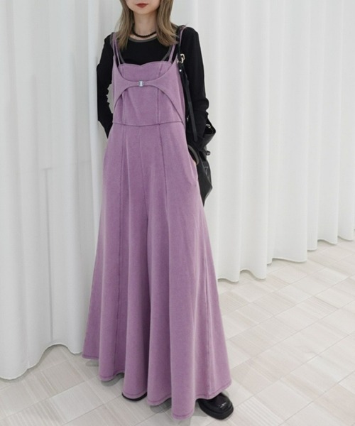 Ameri(アメリ) オールインワン DENIM LIKE VOLUME CAMI ROMPERS Ameri(アメリ) オールインワン DENIM LIKE VOLUME CAMI ROMPERS