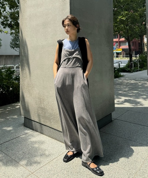 Ameri（アメリ） オールインワン DENIM LIKE VOLUME CAMI ROMPERS