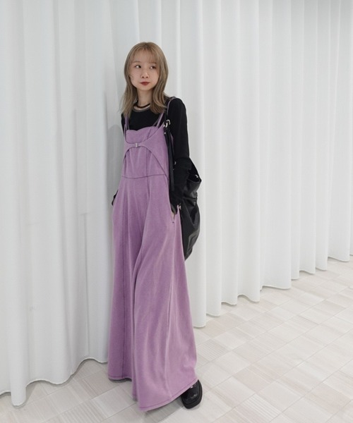 Ameri（アメリ） オールインワン DENIM LIKE VOLUME CAMI ROMPERS
