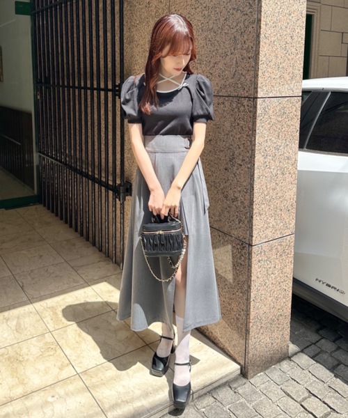 「abc une face」 半袖カットソー FREE ホワイト レディース_画像9