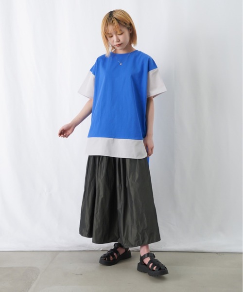 「LUCA/LADY LUCK LUCA」 半袖カットソー FREE ブルー レディース_画像3