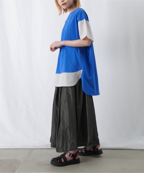 「LUCA/LADY LUCK LUCA」 半袖カットソー FREE ブルー レディース_画像4