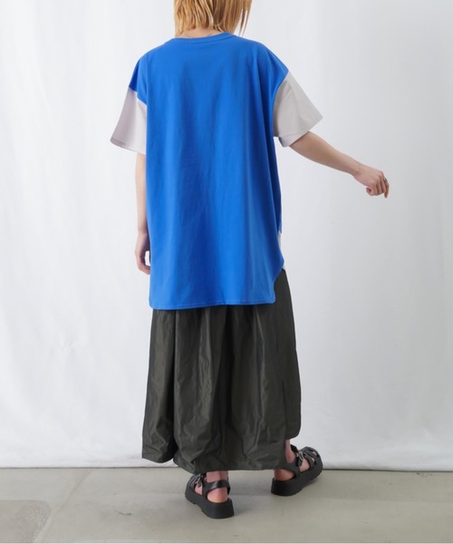 「LUCA/LADY LUCK LUCA」 半袖カットソー FREE ブルー レディース_画像5