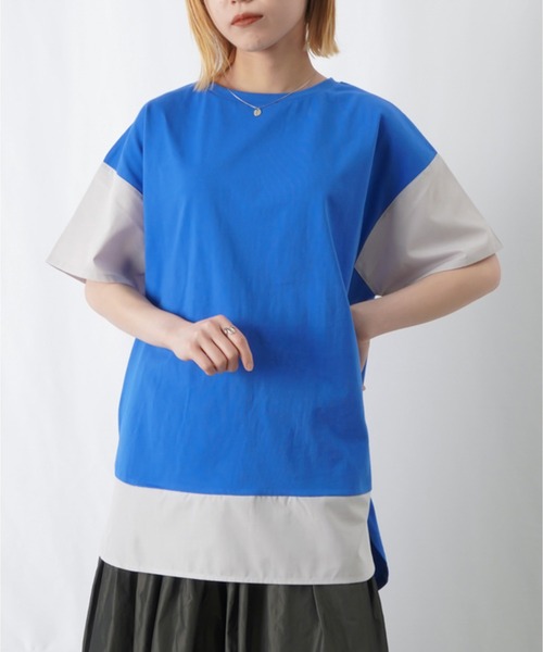 「LUCA/LADY LUCK LUCA」 半袖カットソー FREE ブルー レディース_画像6