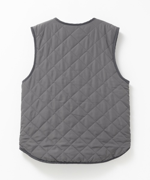 NAVY ベスト ジレ ボア×タフタ リバーシブルZIPベスト「保温 撥水