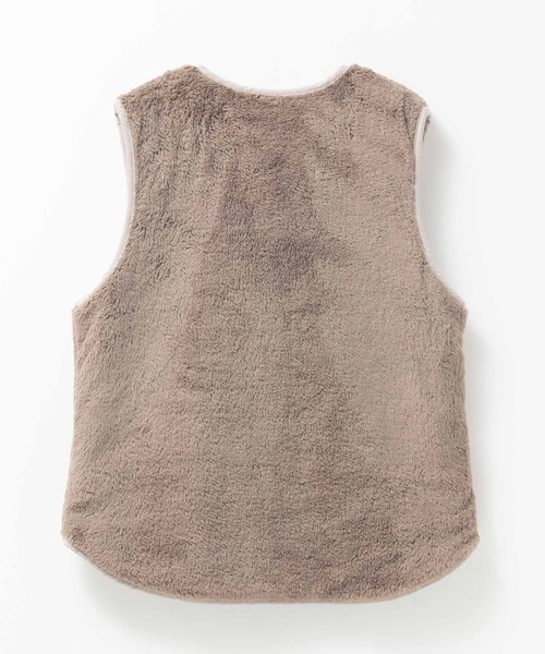 NAVY ベスト ジレ ボア×タフタ リバーシブルZIPベスト「保温 撥水