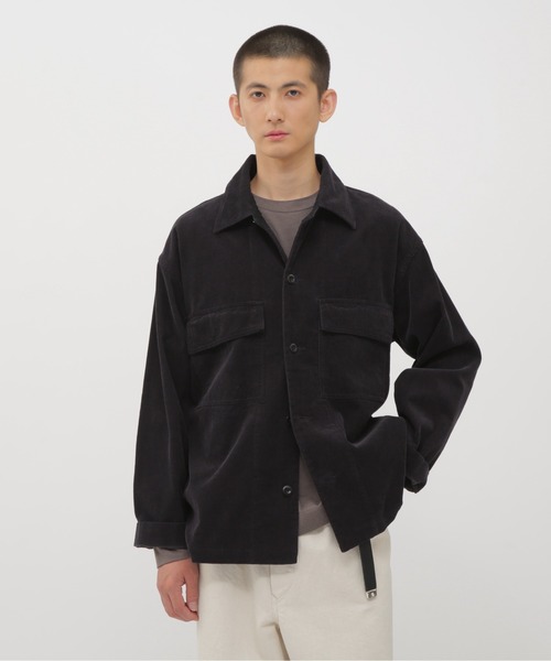 MHL.（エムエイチエル） シャツ DRY COTTON NEEDLECORD メンズ