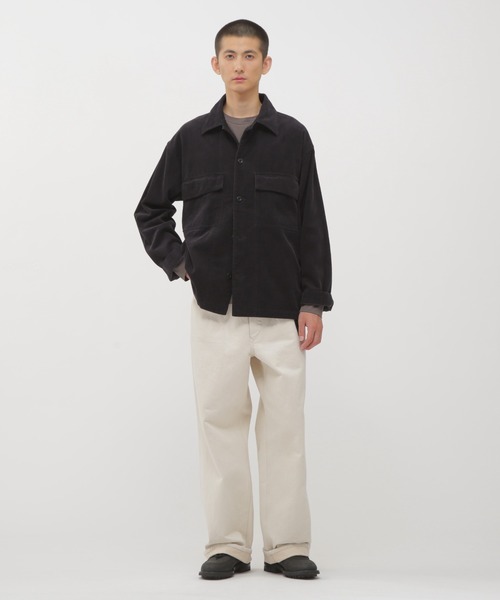 MHL.（エムエイチエル） シャツ DRY COTTON NEEDLECORD メンズ