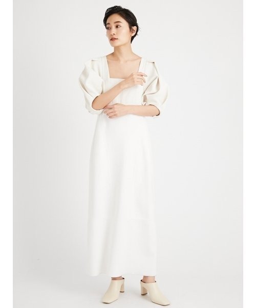 「styling/」 半袖ワンピース 0 アイボリー レディース_画像9