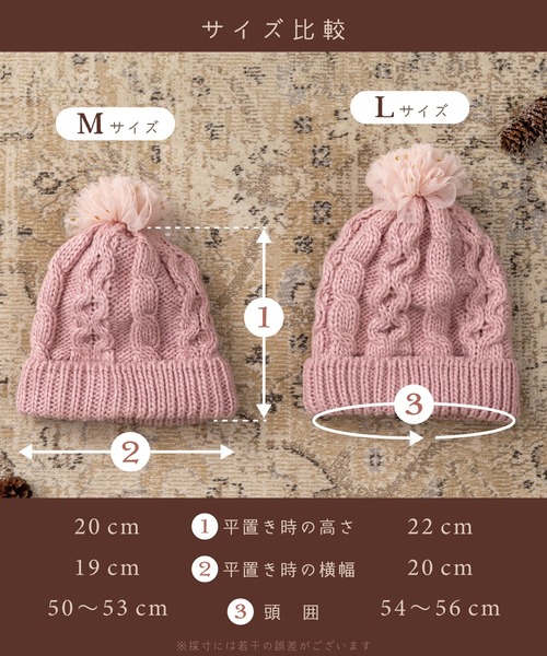 panpantutu（パンパンチュチュ） ニット帽 ニットキャップ お花と