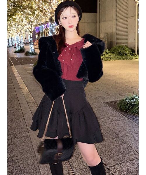RESEXXY（リゼクシー） ブルゾン アウター フラッフィービッグカラー