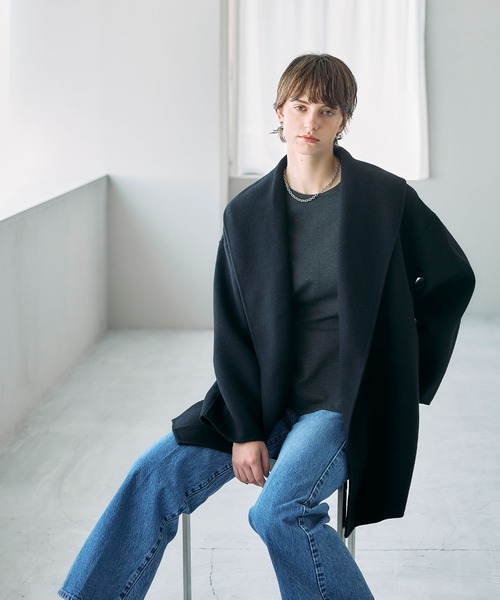 N.O.R.C コート アウター ウールメルトンミドルリバーコート