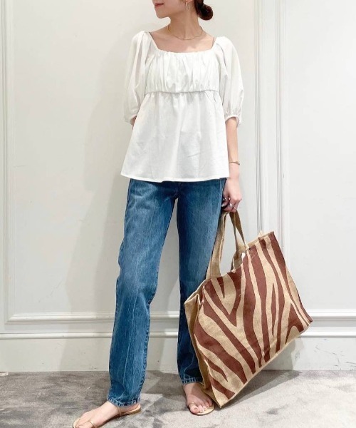 「BABYLONE」 半袖ブラウス フリー ブラック レディース_画像3