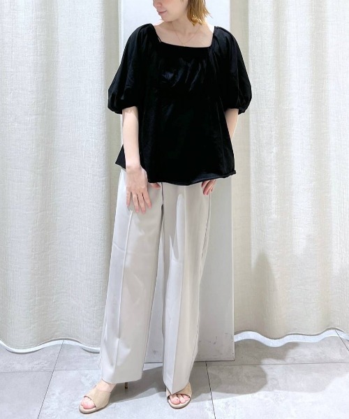 「BABYLONE」 半袖ブラウス フリー ブラック レディース_画像5