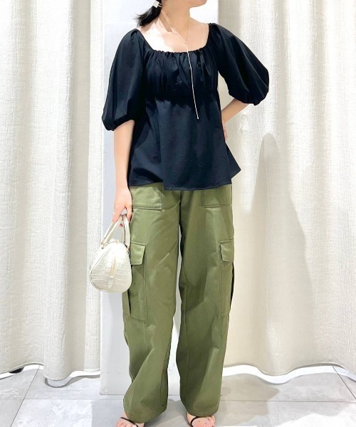 「BABYLONE」 半袖ブラウス フリー ブラック レディース_画像6