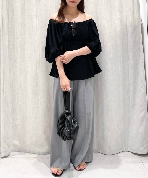 「BABYLONE」 半袖ブラウス フリー ブラック レディース_画像7