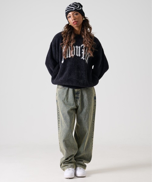 FUBU（フブ） セーター ニット プルオーバー 長袖 クルーネック