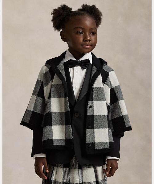 Ralph Lauren チェック柄 ポンチョ Polo Ralph Lauren Childrenswear ポンチョ チェック ウール