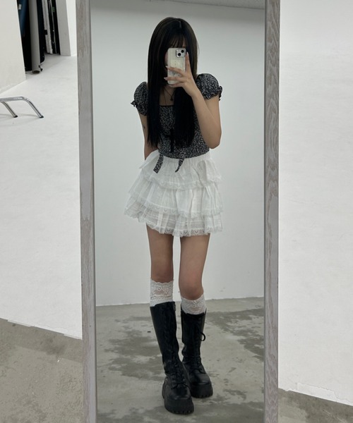 「.KOM」 半袖カットソー FREE チャコールグレー レディース_画像5