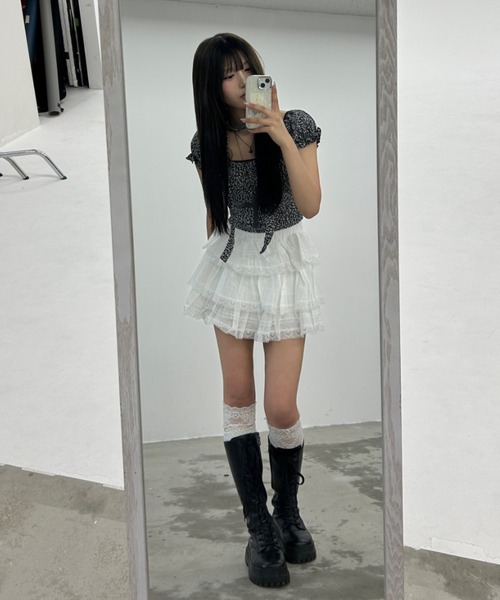 「.KOM」 半袖カットソー FREE チャコールグレー レディース_画像6