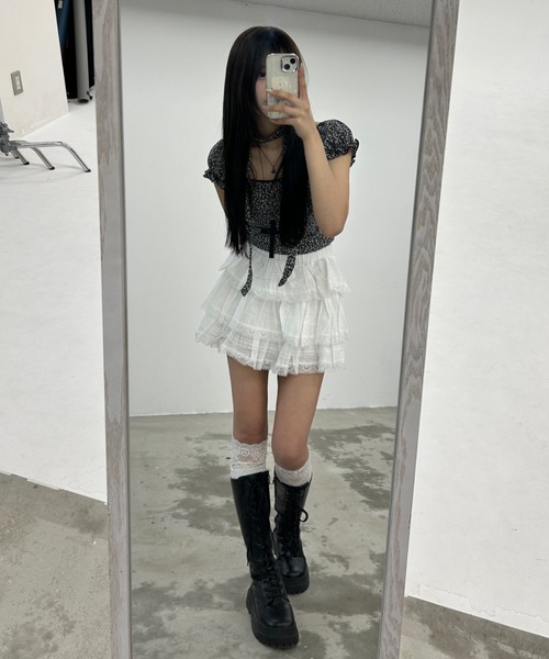 「.KOM」 半袖カットソー FREE チャコールグレー レディース_画像8