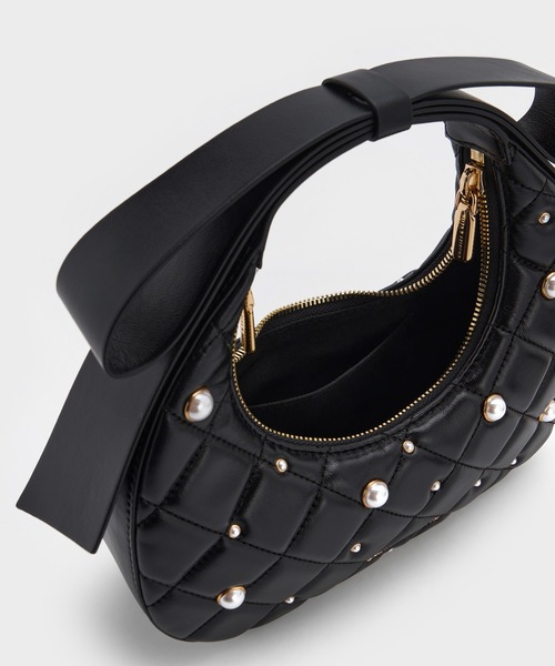 【新品未使用】 ジェイニー パールエンベリッシュドキルトショルダーバッグ Janie ジェイニー パールエンベリッシュドキルトショルダーバッグ